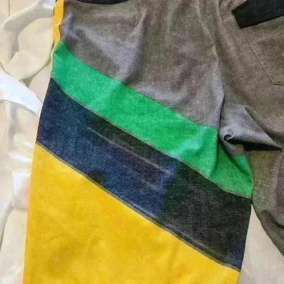 O'Neill Men's Jordy Freak Board Shorts size 36 blue green yellow swim trunks - Picture 9 of 11